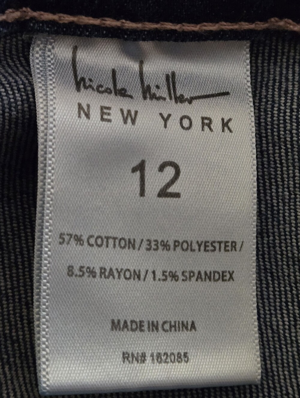 Nicole Miller New York Soho High Rise Flared Women's 12 Dark Blue Wash Jeans - Picture 9 of 16